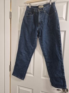 L.L. Bean Classic High-Rise Straight Jeans - Dark Blue